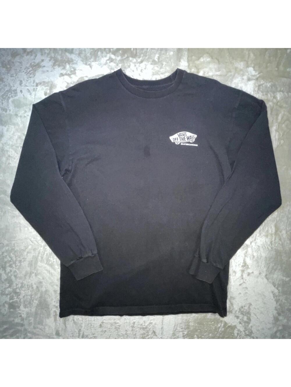 VANS Skateboarding “Off The Wall” Chest Logo Men’s Long Sleeve Black T-Shirt L